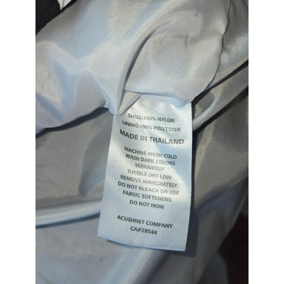 FootJoy FJ Black/White Nylon Blend Windbreaker Golf Jacket Large - Picture 7 of 8